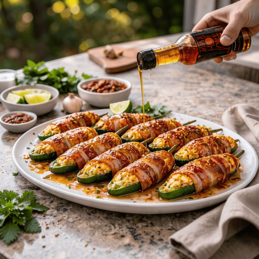 Перчики Халапеньйо з беконом та гострим медом