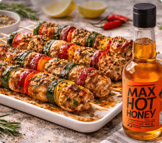 Овочево-м'ясні шашлички з гострим медом