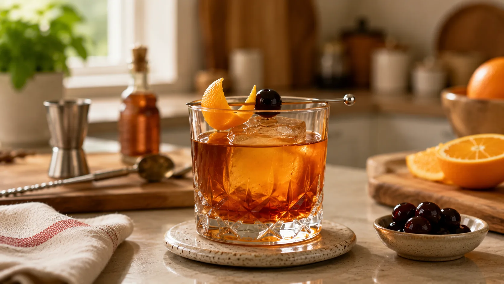 Коктейль Hot Honey Old Fashioned