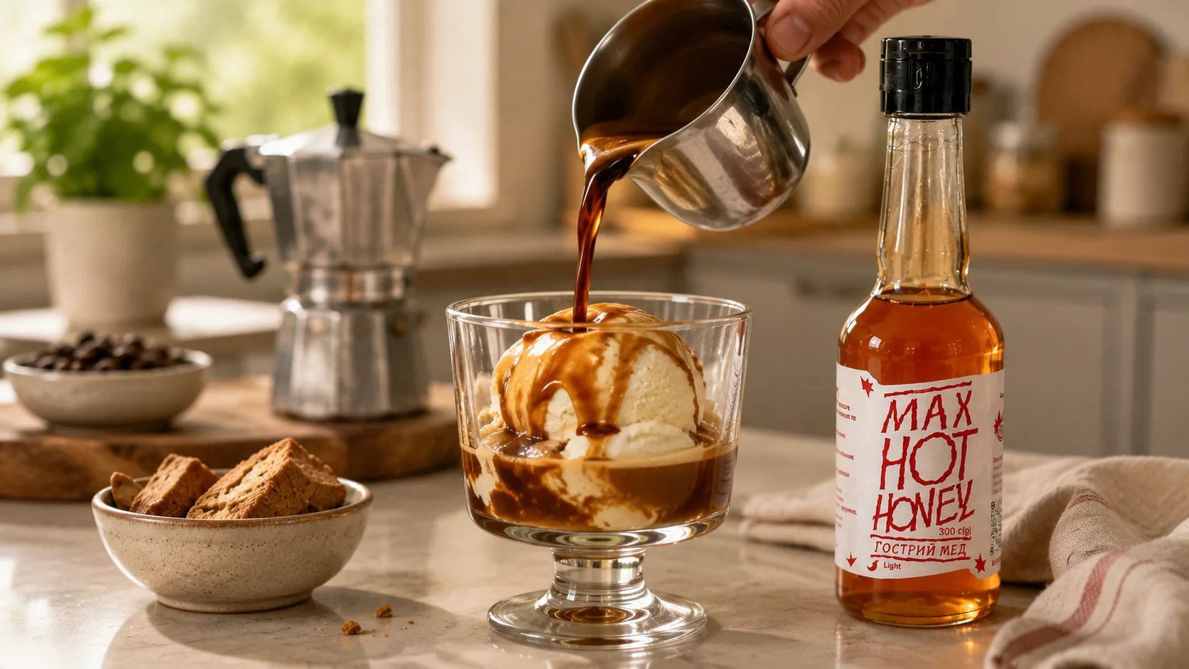 Десерт The Davenport Affogato з гострим медом