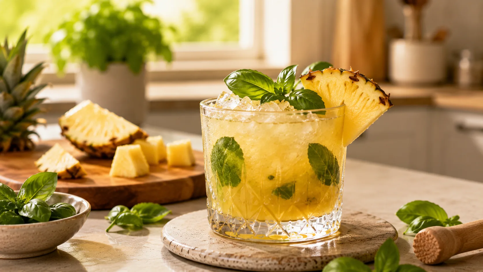 Коктейль Pineapple Basil Smash