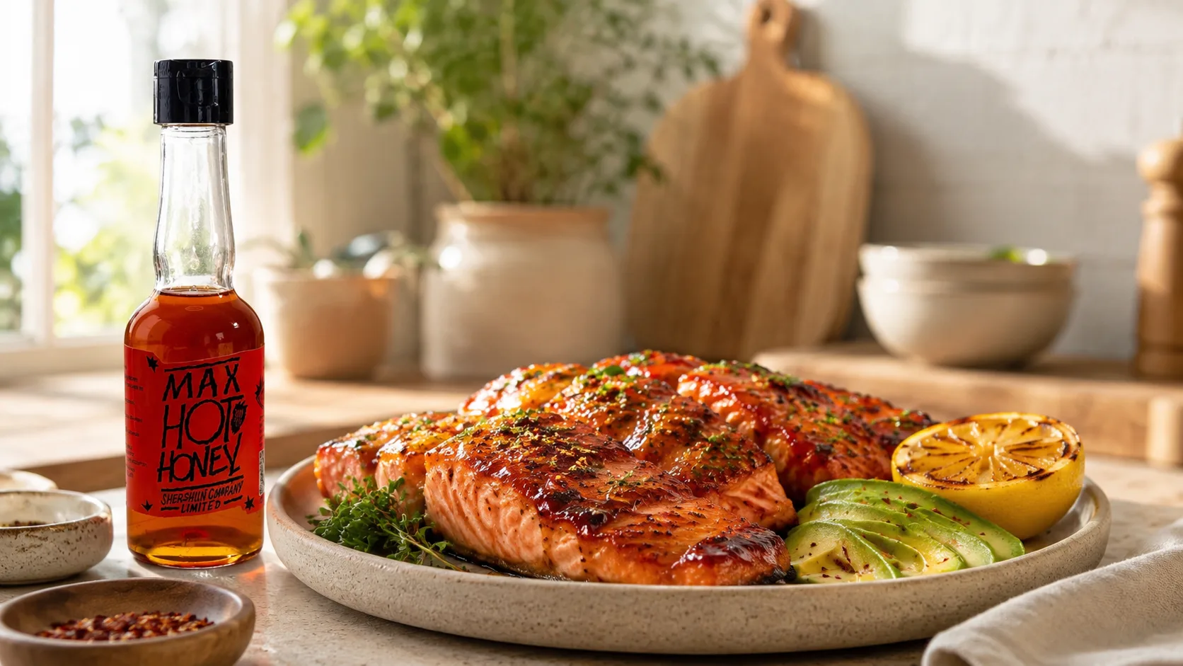 Hot Honey Glazed Salmon