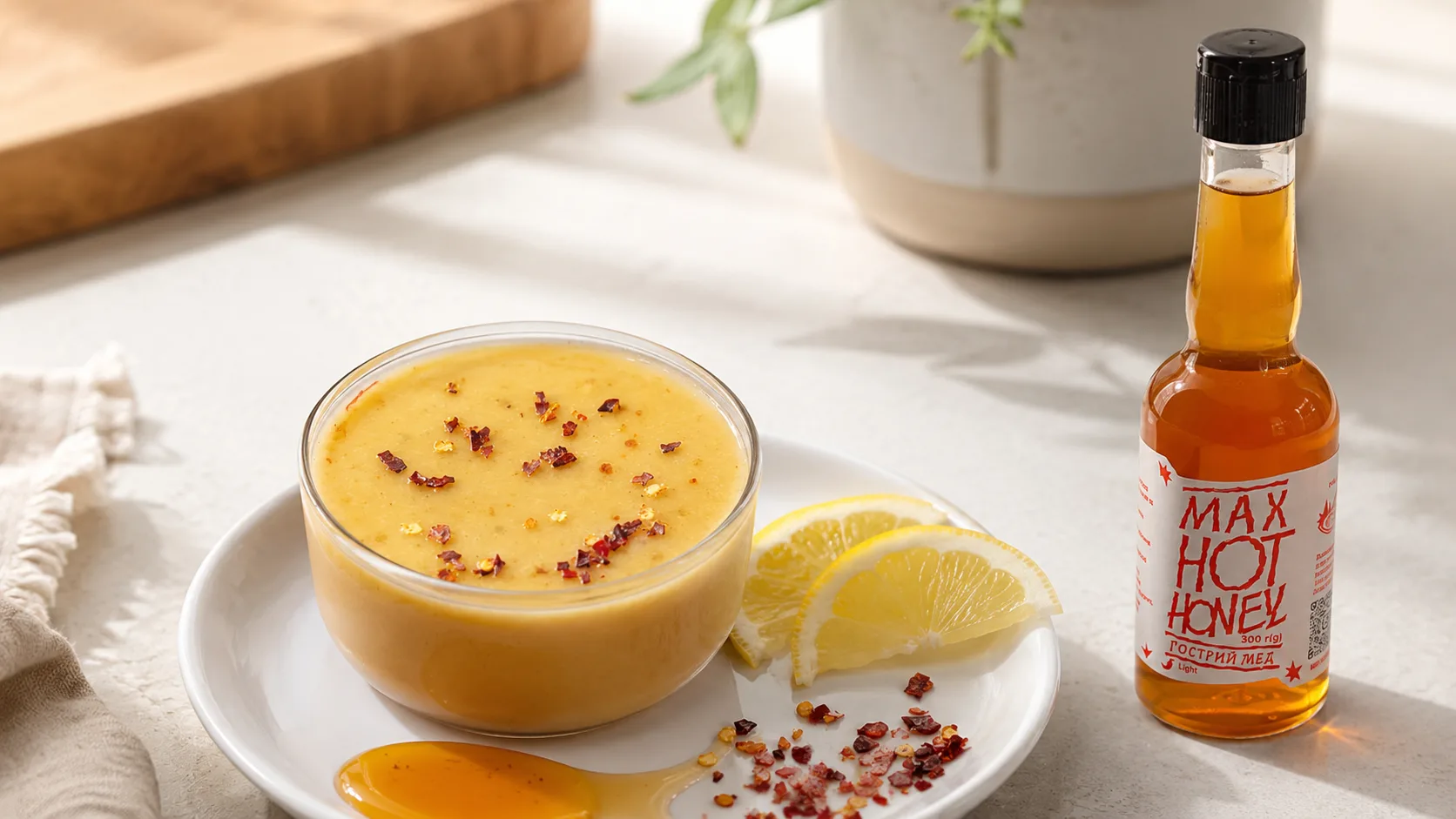 Honey Mustard Sauce with Spicy Honey